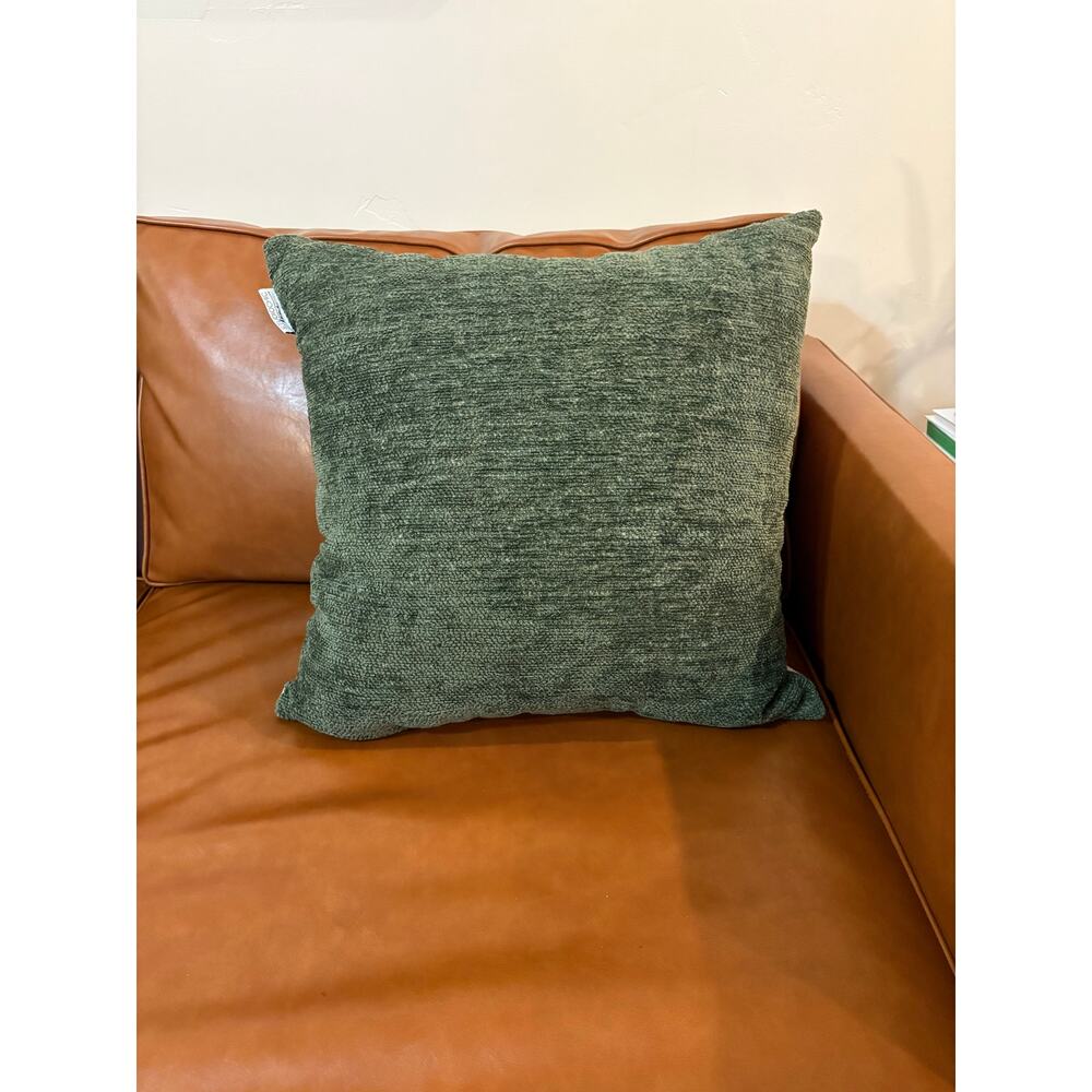 Dark Green Reversible Throw Pillow